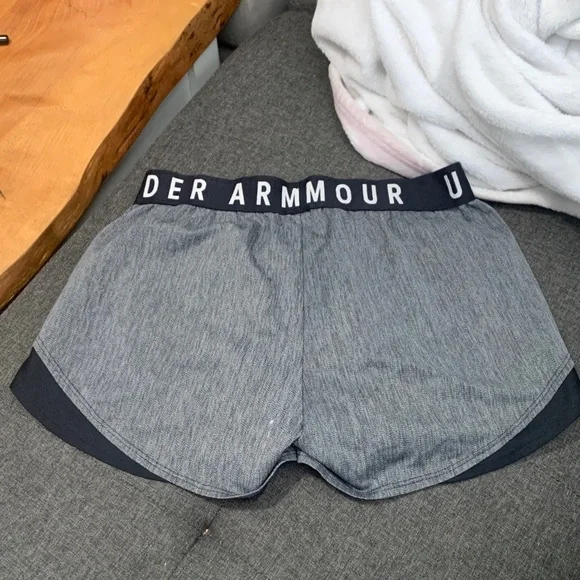 Under Armour Women's Athletic Shorts in Gray and Black - Picture 3 of 5